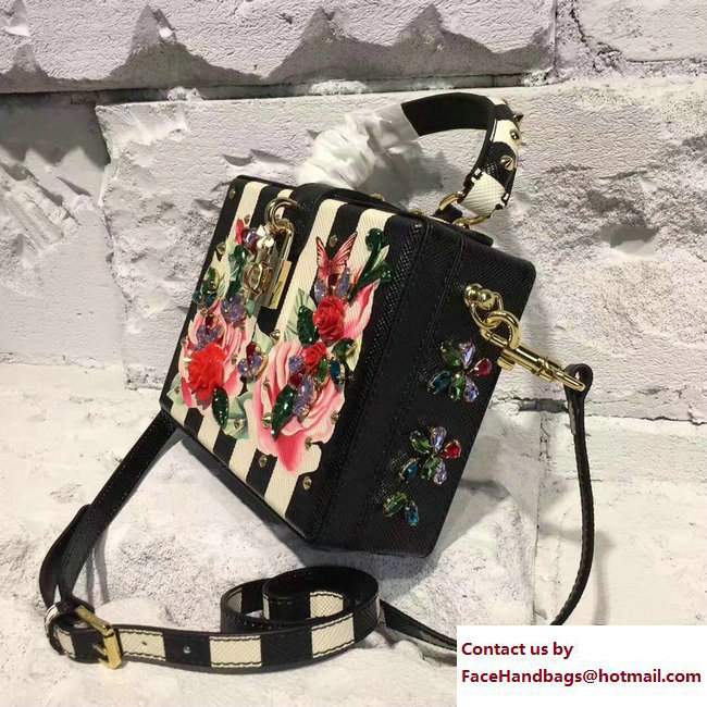 Dolce  &  Gabbana Dolce Soft Box Bag Flower Stripe Black/White 2018